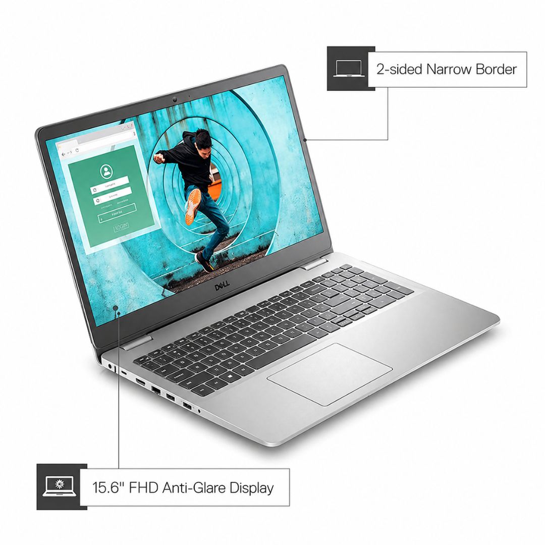 Dell Inspiron 3501 Refurbished Laptop | Intel Core i5 11th Gen | 8GB RAM | 256GB M.2 SSD + 1TB HDD | Nvidia 2GB Graphics | 15.6" FHD | Silver